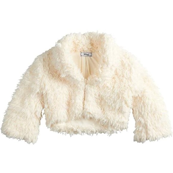 Disney The Nutcracker and the Four Realms Girls Faux-Fur Jacket Coat 6 7/8 10/12 - Picture 1 of 3